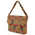 Pattern Orange Green African Buckle Messenger Bag View2