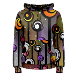 Abstract Flora Pinks Yellows Women s Pullover Hoodie by Pakrebo