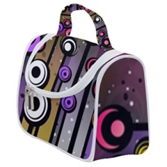 Abstract Flora Pinks Yellows Satchel Handbag