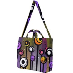 Abstract Flora Pinks Yellows Square Shoulder Tote Bag