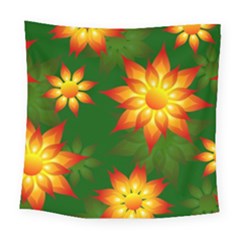 Flower Pattern Floral Non Seamless Square Tapestry (large) by Pakrebo