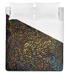 Flames Pattern Texture Gold Duvet Cover (queen Size) by Pakrebo