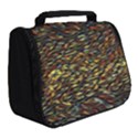 Flames Pattern Texture Gold Full Print Travel Pouch (Small) View2