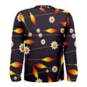 Flower Buds Floral Background Men s Long Sleeve Tee View2