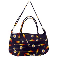 Flower Buds Floral Background Removal Strap Handbag