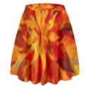 Flower Blossom Red Orange Abstract High Waist Skirt View2