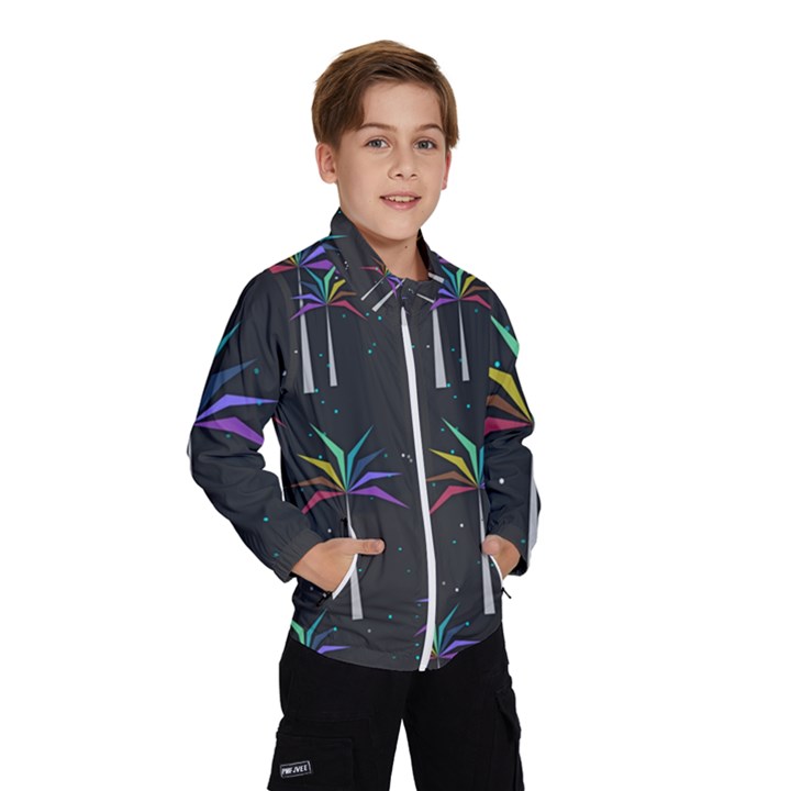 Background Flora Trees Palm Kids  Windbreaker