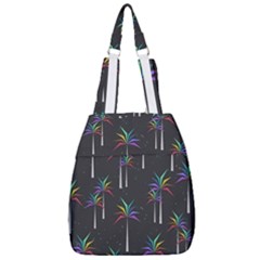 Background Flora Trees Palm Center Zip Backpack