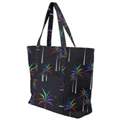 Background Flora Trees Palm Zip Up Canvas Bag