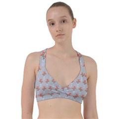 Pattern Non Seamless Floral Flowers Sweetheart Sports Bra by Pakrebo