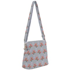 Pattern Non Seamless Floral Flowers Zipper Messenger Bag by Pakrebo