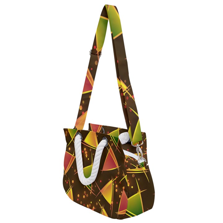 Background Non Seamless Pattern Rope Handles Shoulder Strap Bag