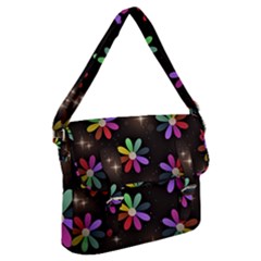 Illustrations Background Floral Flowers Buckle Messenger Bag