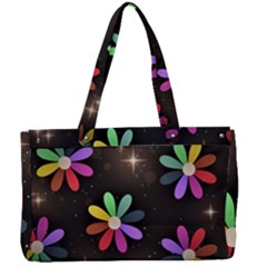 Illustrations Background Floral Flowers Canvas Work Bag