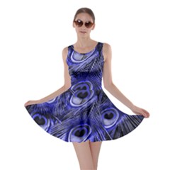 Peacock Feathers Color Plumage Skater Dress by Pakrebo