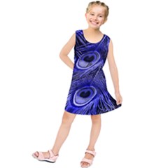 Peacock Feathers Color Plumage Kids  Tunic Dress by Pakrebo