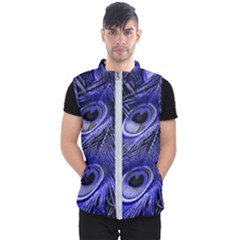 Peacock Feathers Color Plumage Men s Puffer Vest by Pakrebo