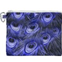 Peacock Feathers Color Plumage Canvas Cosmetic Bag (XXXL) View1