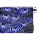 Peacock Feathers Color Plumage Canvas Cosmetic Bag (XXXL) View2