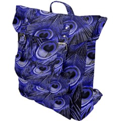 Peacock Feathers Color Plumage Buckle Up Backpack by Pakrebo