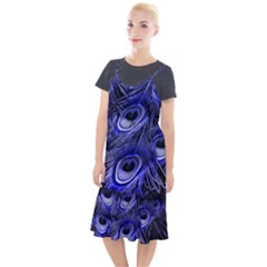 Peacock Feathers Color Plumage Camis Fishtail Dress by Pakrebo