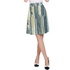 Texture Abstract Buildings A-line Skirt by Pakrebo