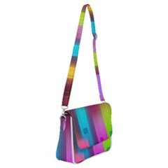 Abstract Background Colorful Shoulder Bag With Back Zipper