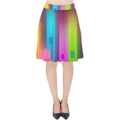 Abstract Background Colorful Velvet High Waist Skirt by Pakrebo