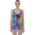 Abstract Background Colorful Tie Front Two Piece Tankini View1