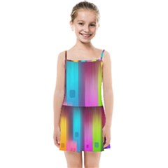 Abstract Background Colorful Kids  Summer Sun Dress by Pakrebo