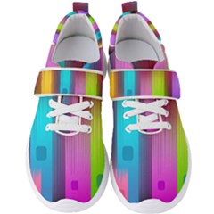 Abstract Background Colorful Men s Velcro Strap Shoes