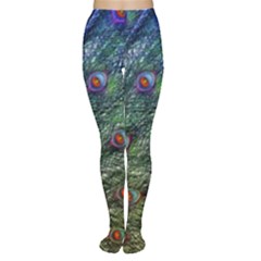 Peacock Feathers Colorful Feather Tights by Pakrebo