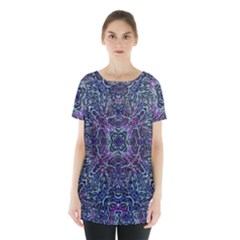 Pattern Fire Purple Repeating Skirt Hem Sports Top by Pakrebo