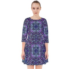 Pattern Fire Purple Repeating Smock Dress by Pakrebo