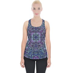 Pattern Fire Purple Repeating Piece Up Tank Top by Pakrebo