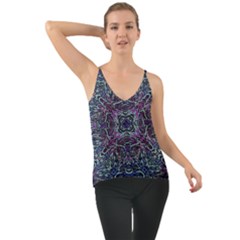 Pattern Fire Purple Repeating Chiffon Cami by Pakrebo