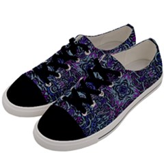 Pattern Fire Purple Repeating Men s Low Top Canvas Sneakers by Pakrebo