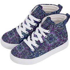 Pattern Fire Purple Repeating Kids  Hi-top Skate Sneakers by Pakrebo