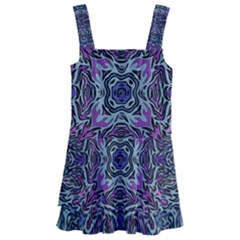 Pattern Fire Purple Repeating Kids  Layered Skirt Swimsuit by Pakrebo