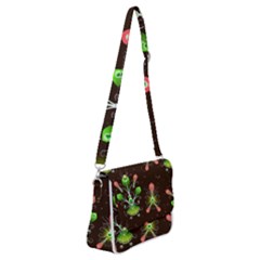 Background Non Seamless Pattern Shoulder Bag With Back Zipper