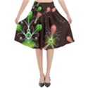 Background Non Seamless Pattern Flared Midi Skirt View1