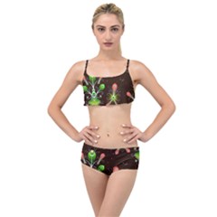 Background Non Seamless Pattern Layered Top Bikini Set by Pakrebo