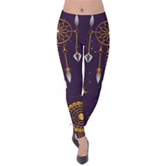 Background Non Seamless Pattern Velvet Leggings by Pakrebo