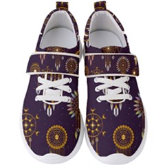 Background Non Seamless Pattern Men s Velcro Strap Shoes