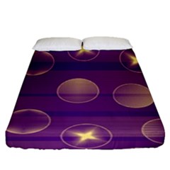 Background Purple Lines Decorative Fitted Sheet (queen Size) by Pakrebo