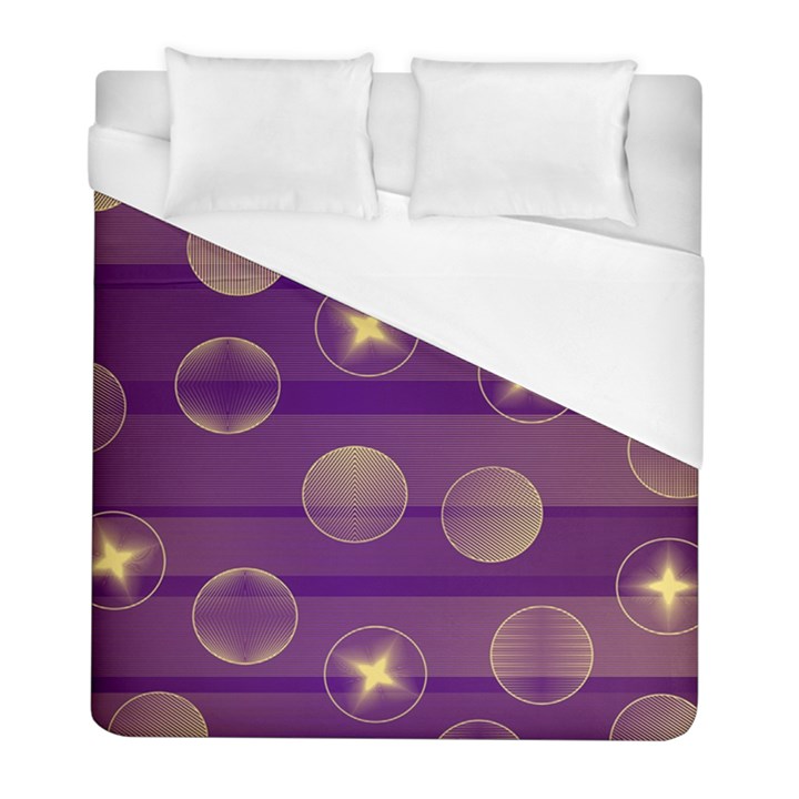 Background Purple Lines Decorative Duvet Cover (Full/ Double Size)