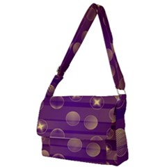 Background Purple Lines Decorative Full Print Messenger Bag by Pakrebo