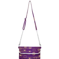 Background Purple Lines Decorative Mini Crossbody Handbag by Pakrebo