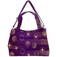 Background Purple Lines Decorative Double Compartment Shoulder Bag