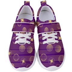 Background Purple Lines Decorative Women s Velcro Strap Shoes by Pakrebo